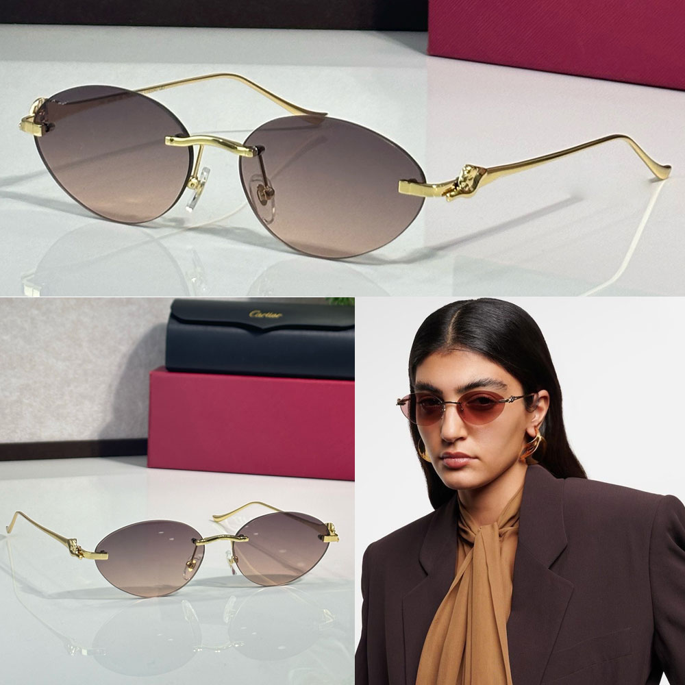PANTHERE DE SUNGLASSES designer womens cat eye sunglasses CT0504S signature sign glasses drive coast party fashion eyeglasses high quality UV400 Pro