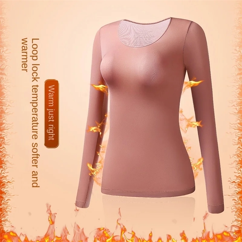 Womens Thermal Underwear Autumn Winter Bottoming Shirt Long-sleeved T-shirt Thin Thermal Top Second Womens Thermal Skin L-XL251129ww