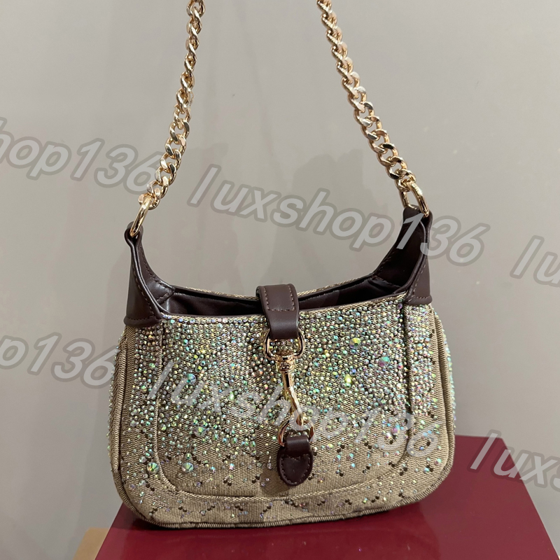 Sacs de créateurs mode femmes sous les bras brillant sacs élégant dame Bling brillant pochettes 31032