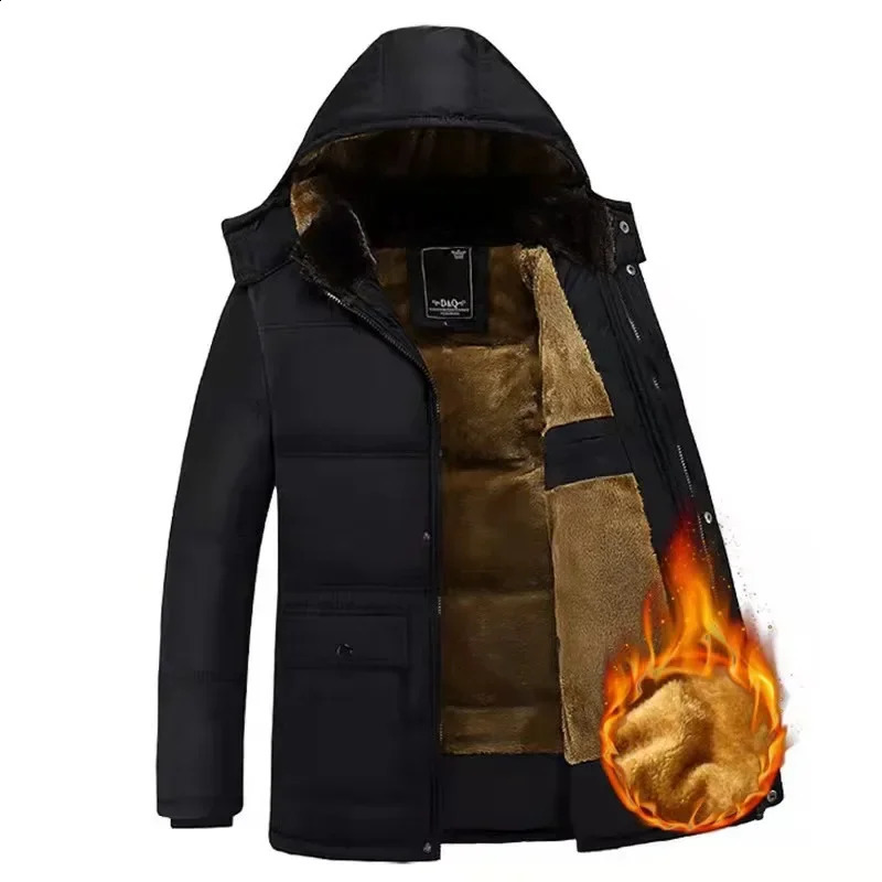 Giacca invernale in pile ispessito per uomini di mezza età e anziani Cappotto caldo in cotone Abbigliamento nonno Uomo Outerwe2026 251129