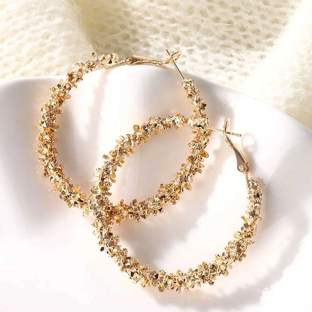 IPARAM New Big Circle Round Hoop Earrings for Womens Fashion Statement Golden Punk Charm Earrings Party JewelryXJ251210-image-1087969361