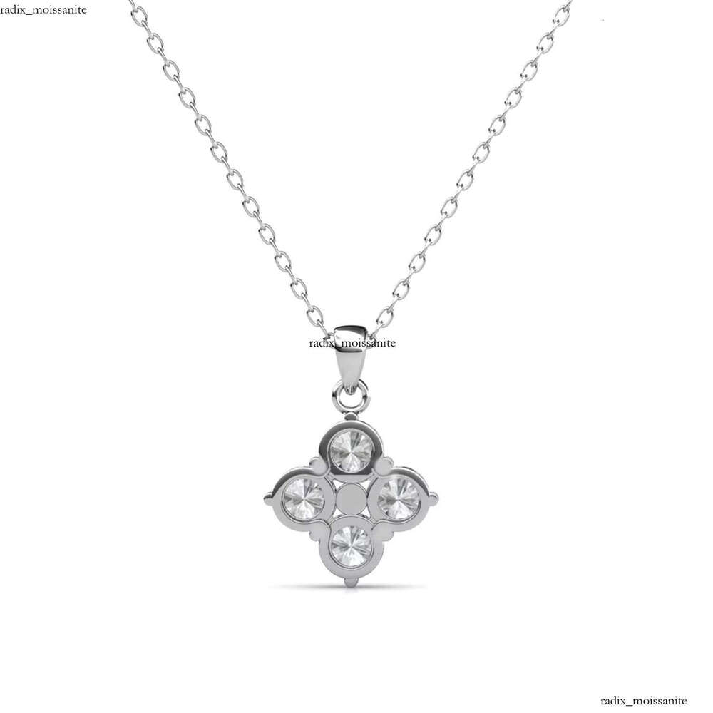 Simple Square Pendant Daisini 925 Silver Embellished with Crystals High-Quality Jewelry Women's Small Necklace