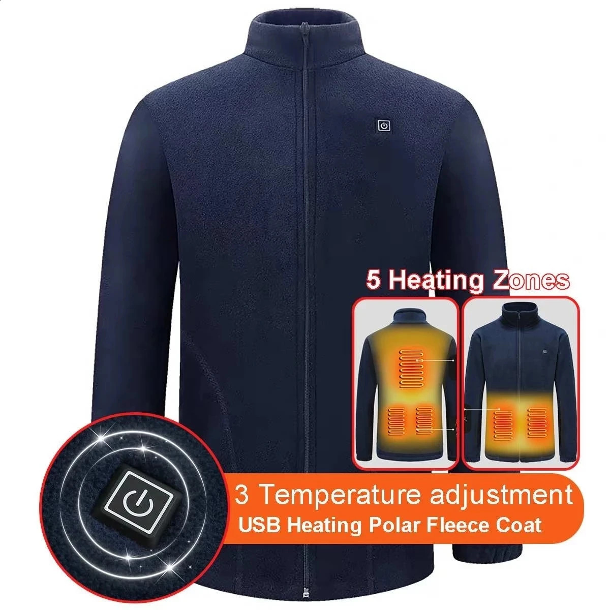 Men Heated Sweaters Winter Autumn Thickened Coats Vest Jackets Fleece Heating Cashmere Fashion Slim Furry Coat 251129