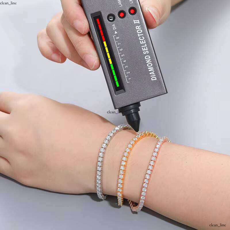 US Local Stock Hot Sale Fine Jewelry 18k Gold Plated 925 Sterling Silver VVS Carbonite VVS Moissanite Tennis Bracelet