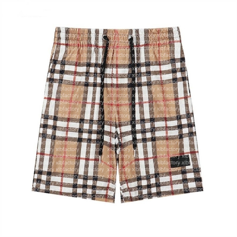 2026 Mens Shorts Summer Classic Brand Designer Shorts Man Plaid Casual Beach Breathable Swim Vintage Check Technical Twill Shorts Plus Asian Size M-