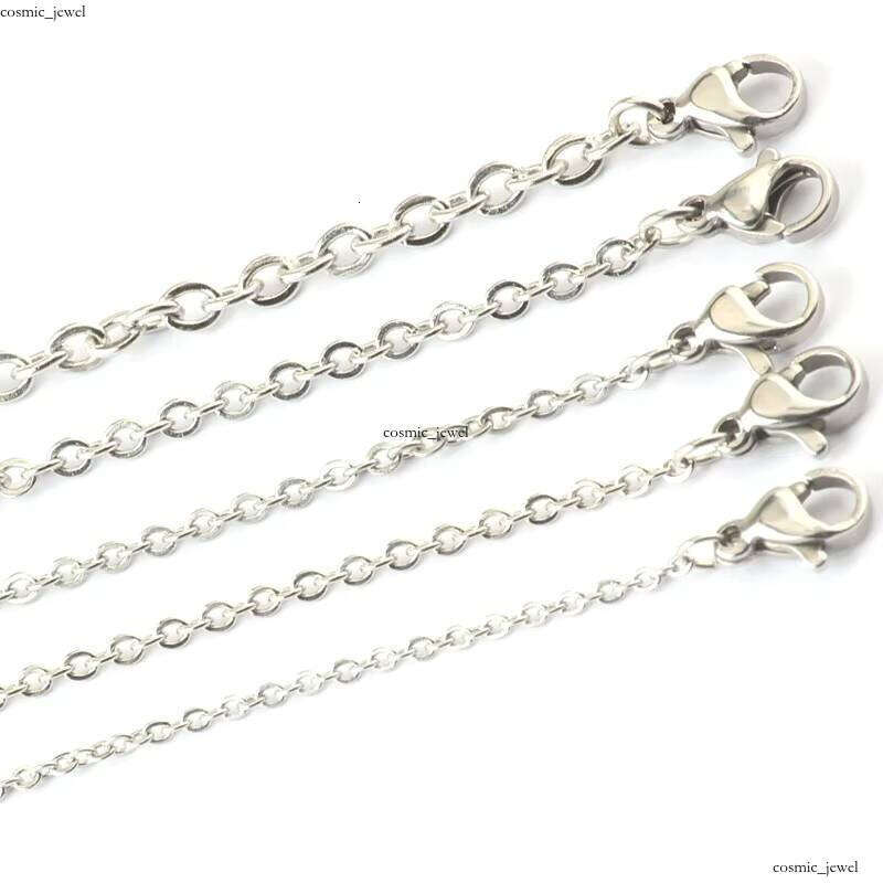 VVS Moissanite Men Women 3/4/5/6/8mm * 20-100cm fashion Jewelry 316L Sterling Silver o Chain Pendant Necklace