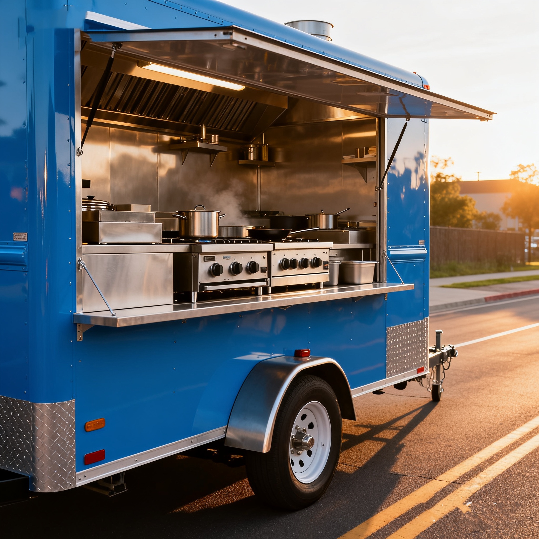 Concession Catering Coffee Tea Bar Trailers Fully Equipped Food Van Mobile Ice Cream-image-1087904943