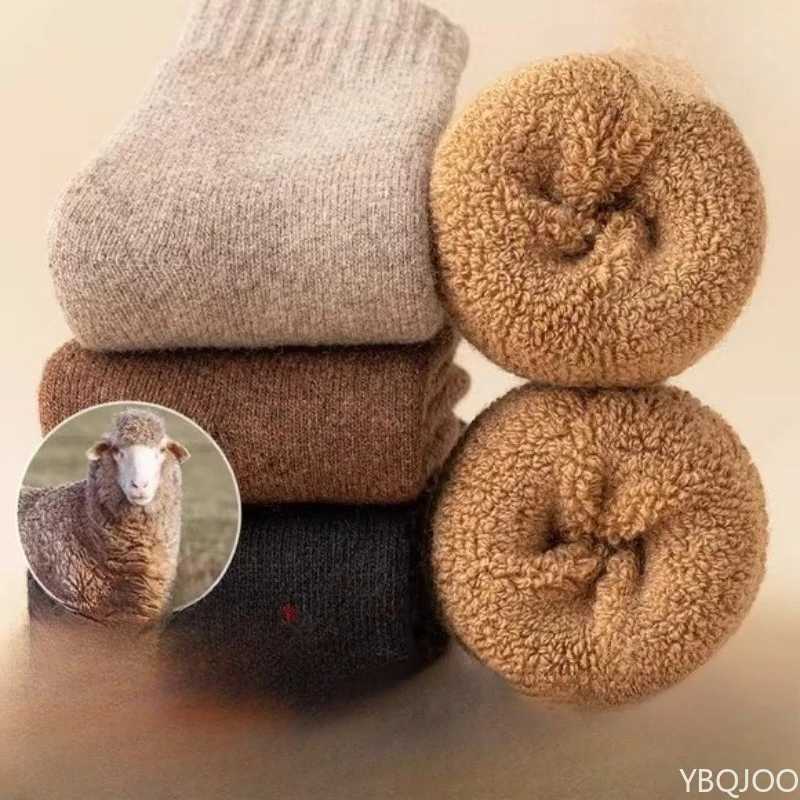 4 pairs of thick socks for men in winter with extra thick fleece warmth mens midsole with extra thick plush socks for winterXJ251210