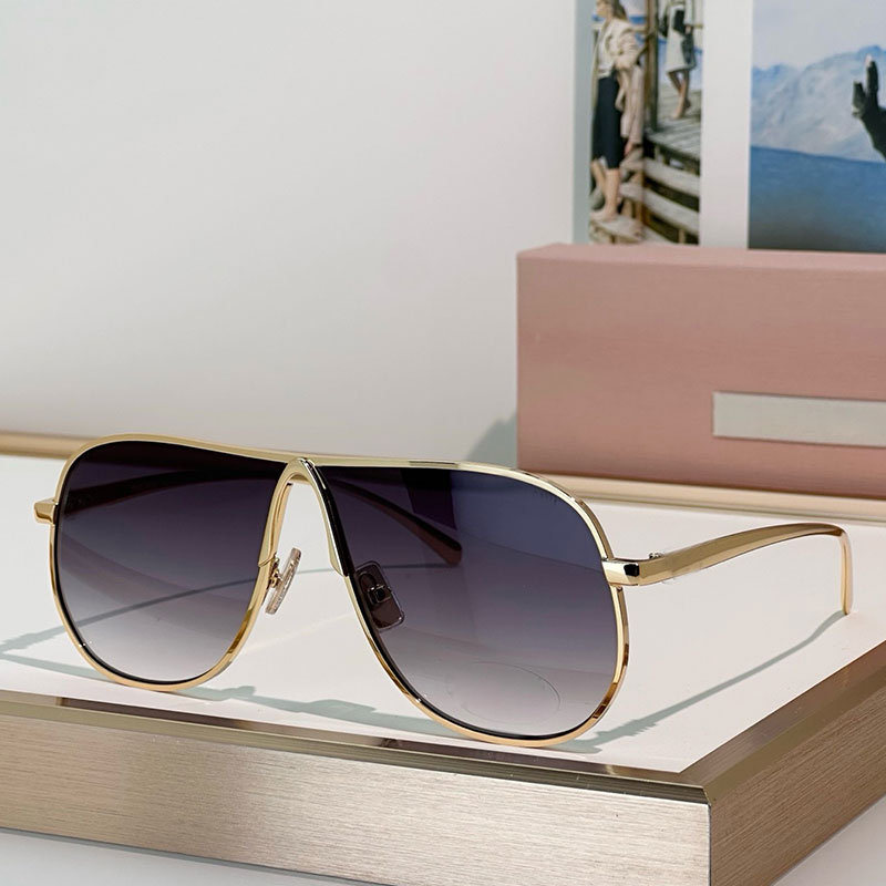 Classic Designer Women Pilot Sunglasses Retro Lady Pilot Metal Polarized Glasses Outdoor Leisure Sports Style UV Protection Top Quality with Box MU5