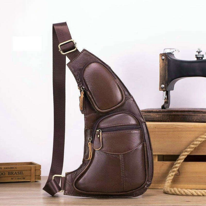 Zaino in vera pelle Borsa a tracolla casual aderente Borsa a tracolla da uomo multifunzionale alla moda Borsa di lusso di alta qualitÃ