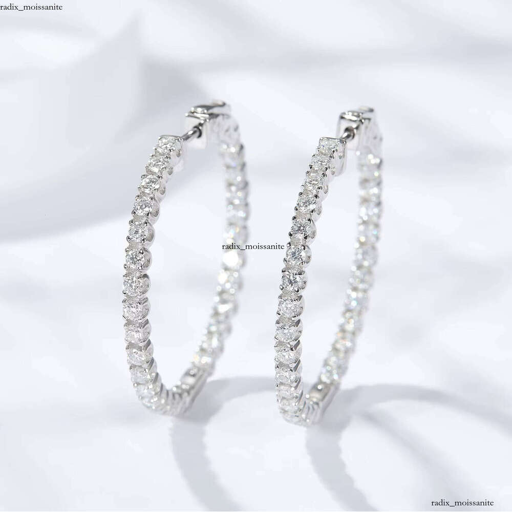 VVS Moissanite Wholesale Price Hot Sale 925 Sterling Silver Chalcedony Earrings Women's Boutique Jewelry