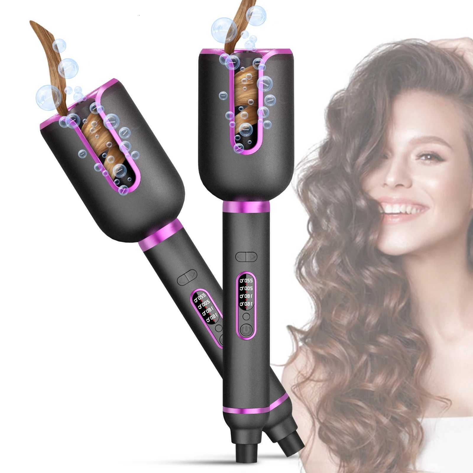 YIBER Rotating Curling Iron Wand Waves Natural Curls Styling Tools Ceramic Curly Automatic Power-Off Hair Curler For Hair CareT251210-image-1087889434