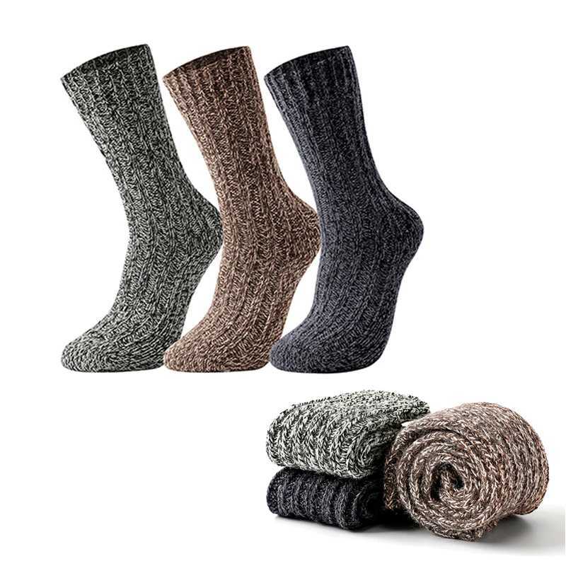 High Quality Merino Wool Socks For Men Super Thick Warm Casual Soft Women Against Cold Snow Winter Outdoor Male Middle Tube SockXJ251210
