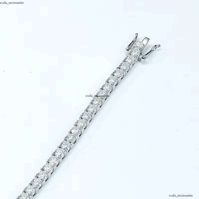 Kathy Jewelry Fashion Iced 925 Sterling Silver Tennis Bracelet Lab-Grown VVS Moissanite Fine Chain Link Men's Wedding