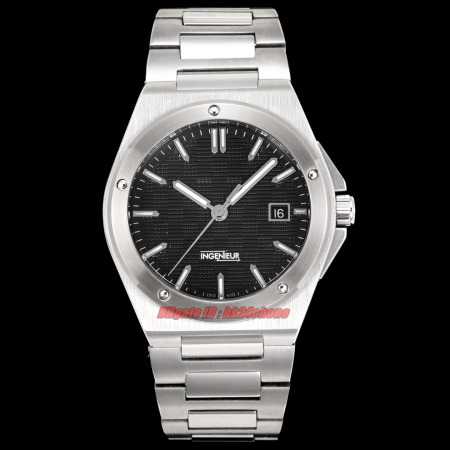BLSF Luxury Watches 40mm Stainless Steel Automatic ETA2824 Mens Watch Black Dial Stainless Steel Bracelet Gents Wristwatches W328901