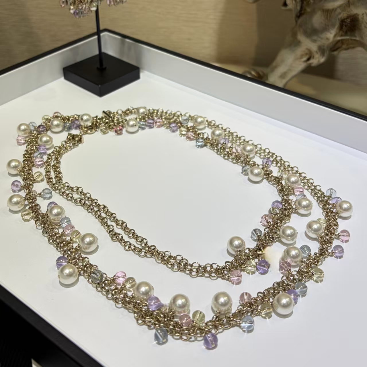 2025 New Fashion Luxury Women Necklace Yellow Gold Plated Bling Crystal Beads Gold Design Letters Necklace for Girls Women for Party Wedding Nice Gi