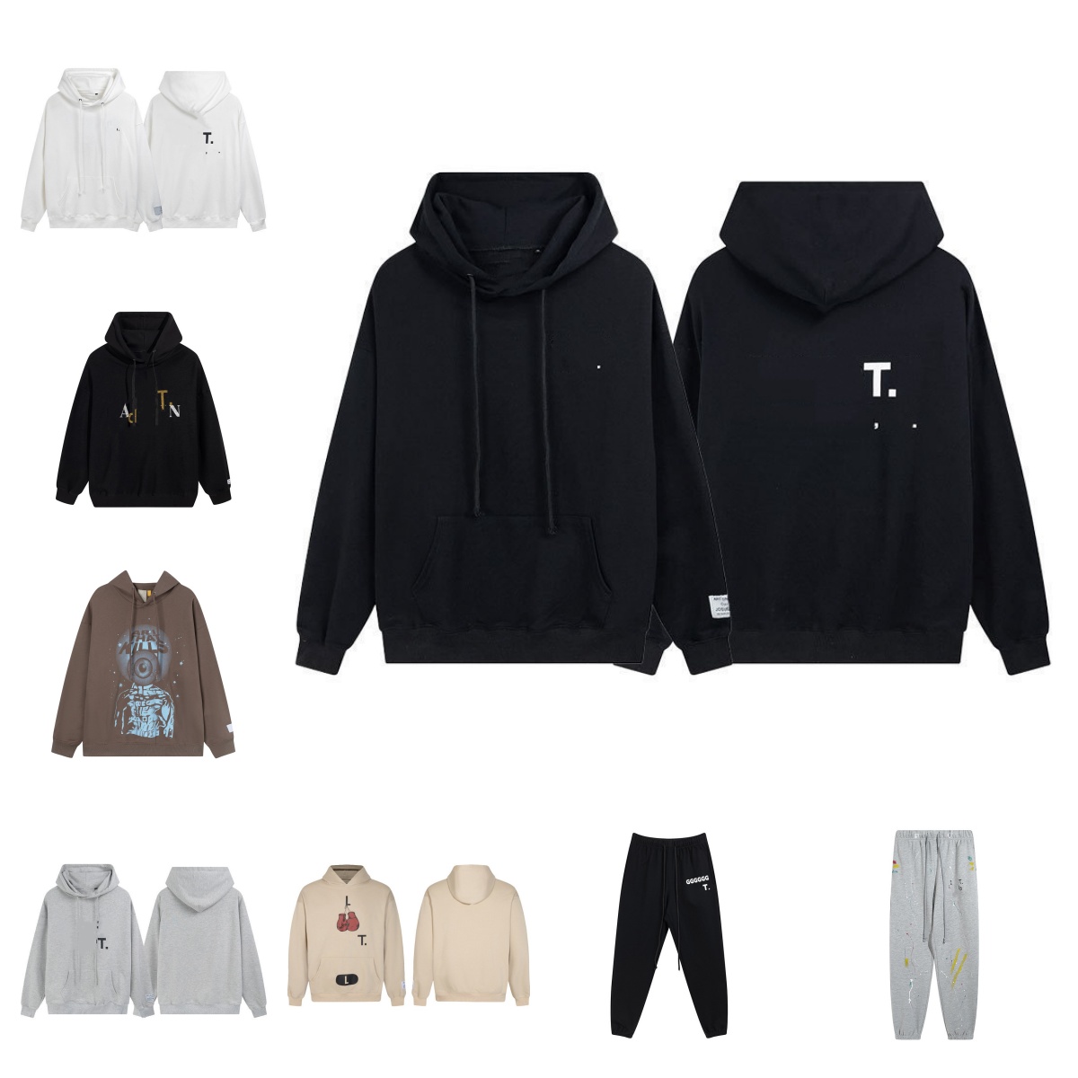 Mens black hoodie hooded letter print couples top sweatshirt men woman hoodies loose tee pullover street designer sweatshirts American fashion Sweat