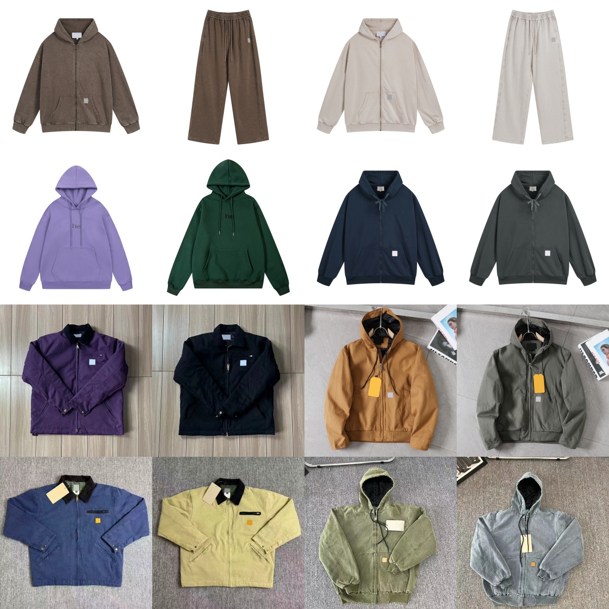 Puffer Jackets Designer Mens Thick Hooded Sweatshirt Top Quality 100% Cotton Coat Mesh Lining Work Jacket SIZE S-XL