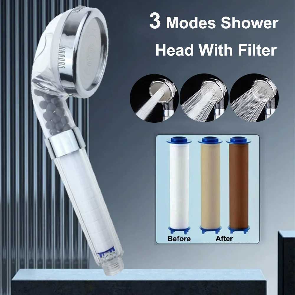 3 Modes Adjustable Shower Head High Pressure Water Saving Nozzles With Filter Remove Sediment Spa Showerhead Bathroom Accessorie T251210 M260320-image-1096055351