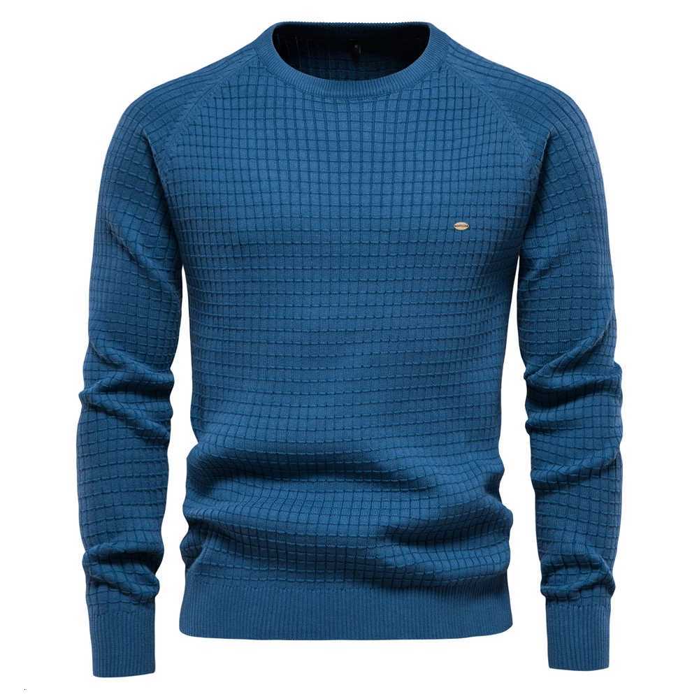 AIOPESON Cotton Men Sweaters Soild Color O-neck High Quality Mesh Pullovers Male New Winter Autumn Basic Sweaters for MenXJ251210