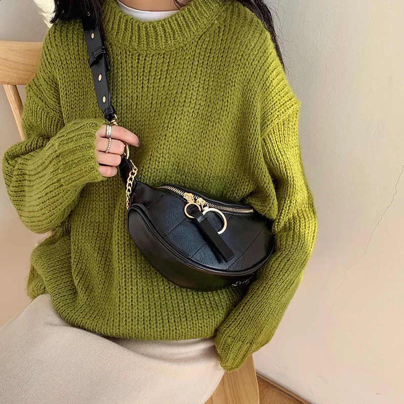 Autumn/winter Trendy Versatile Waist Bag Womens Crossbody Chest Bag Fashionable Chain Small For Women 251209