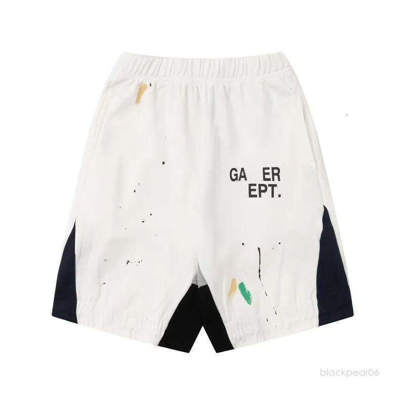 Mens Womens Gallerrydept shorts American Gallarys Fashion Brand Hand-painted Splash Printing Pure Cotton Terry Shorts Fog High Street 651