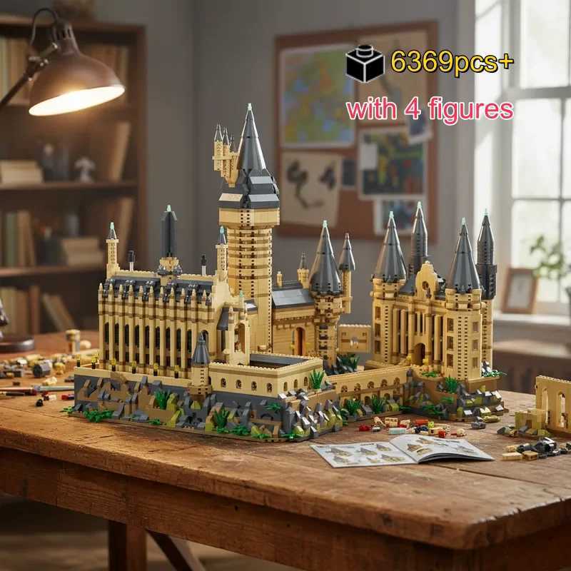 2025 MOC Magic Hogwarts Castle Micro Building Blocks Creative Architecture Scenery Model Kit Kids Christmas Birthday Gifts K260311-image-1097062070