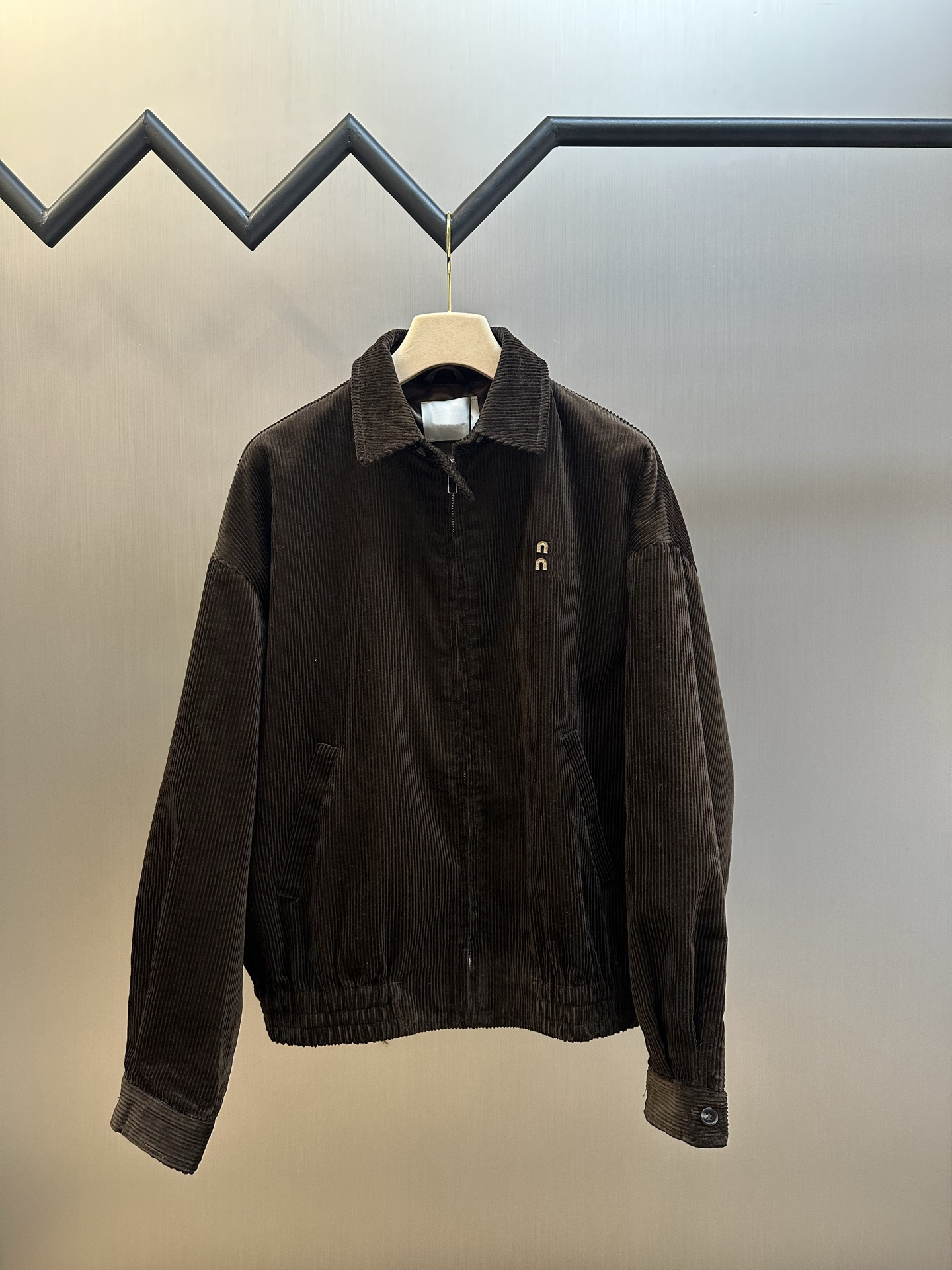 2026 Spring highend brand mens jacket high quality corduroy material brown jacket US size luxury designer jacket