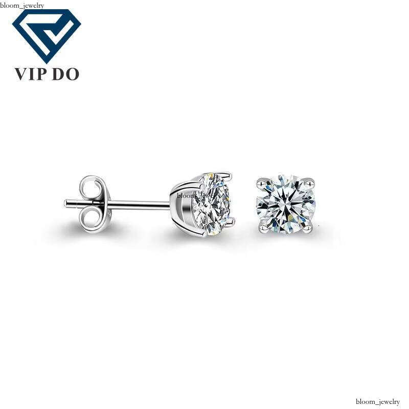 Wholesale Custom 18k Gold AU750 VVS Moissanite D-FL-3EX Cut Round Brilliant Lab Grown Women's Earrings Fashion Style Jewelry