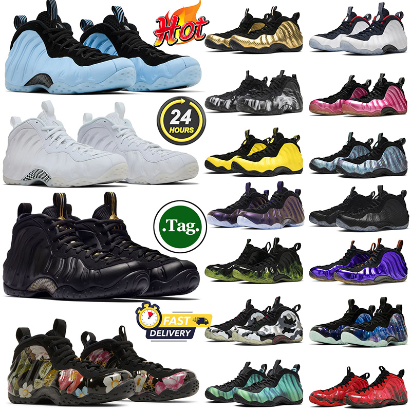 foamposits designer basketball shoes men Psychic Blue Galaxy Black Metallic Gold Elemental Rose Particle Beige penny mens trainers outdoor sneakers