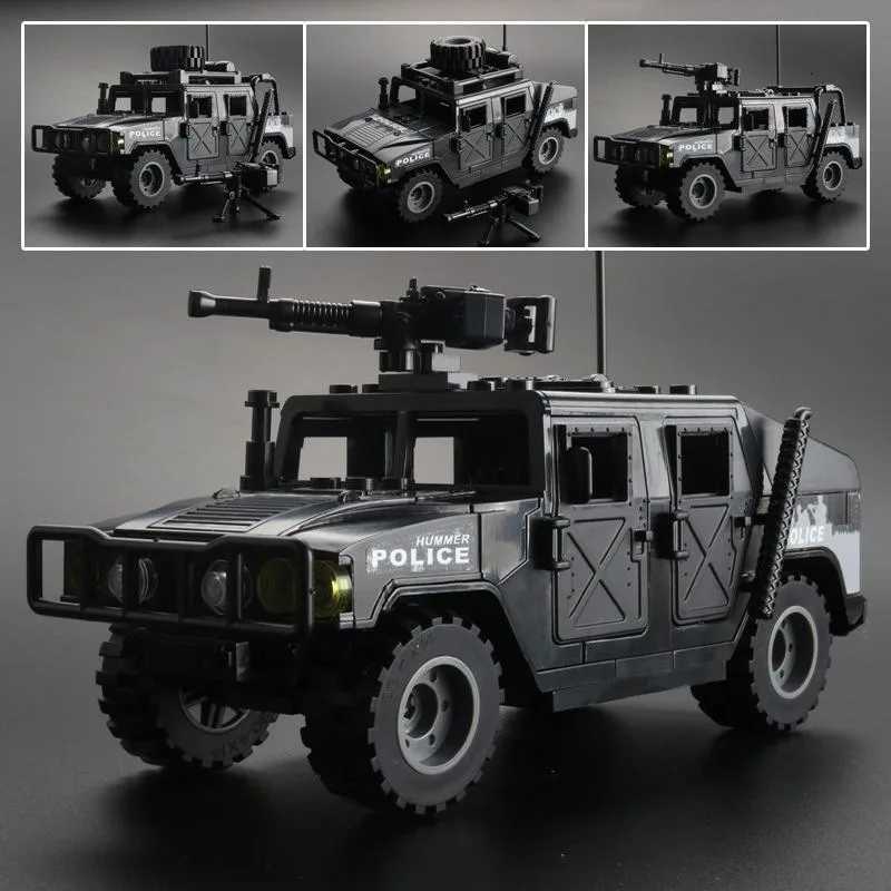 MOC Hummer armored vehicle explosion-proof car building block assembly model toy cross-country armor double variable modeling K260311-image-1097062135