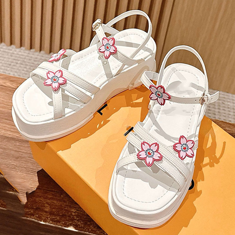 x sandalo con plateau TM Maya 1AGWO2 sandali firmati rosa chiaro.Scarpe da donna con suola spessa Cherry Blossom Scarpe casual di lusso da donna in