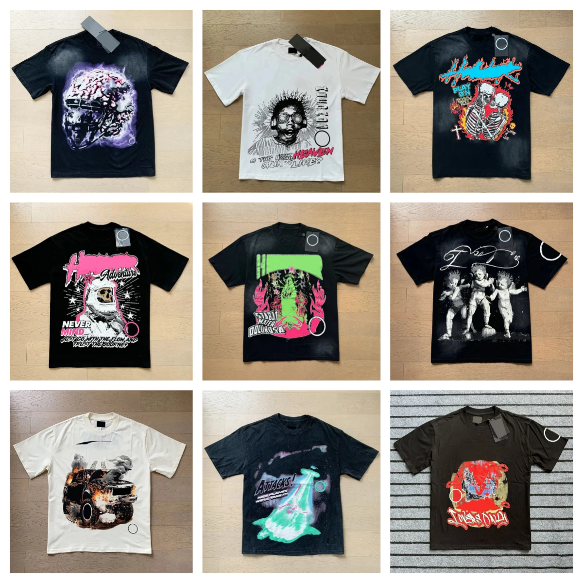 Hello Star Designer Mens T Shirt Men Womens Shirts Fashion clothes Tshirt Wash Letters Casual streetwear Washed Short Sleeve Man Tee Tops Clothing S