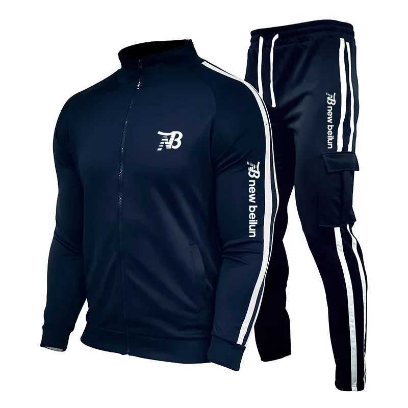 2025 New Mens Fall/Winter Suit with Zipper Hooded Sweatshirt - Two-Piece Set - Casual Sportswear - Mens Fashion Sportswear - F M251210