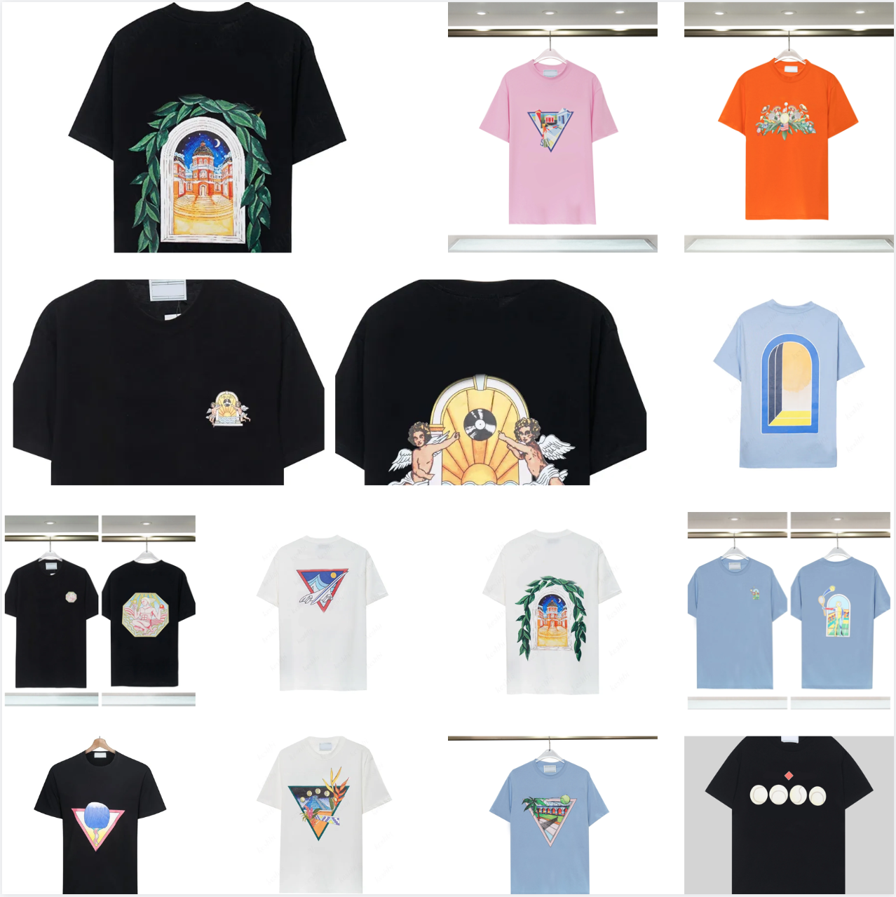 Designer's T-shirt made of high-quality pure cotton 1:1 striving version Short Sleeve Summer Casual High Street Tops for Men (Asian Size S-3XL)
