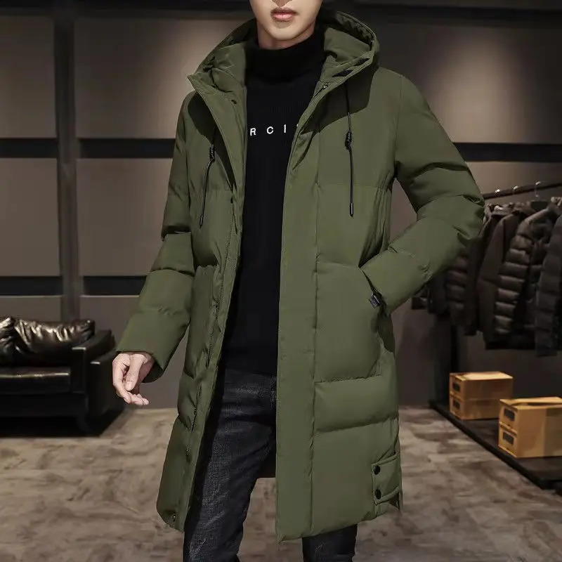 Winter Mens Hooded Long Cotton Jacket Thickened Warm Parka Plus Sizes M-8XL251205