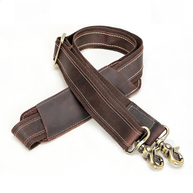 High Quality Crazy Horse Leather Shoulder Strap Genuine Straps For Travel Bag Briefcase strap for Handbags 251201