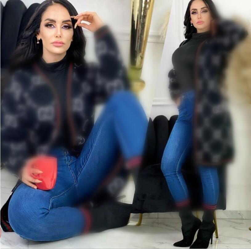 Luxury Designer cardigan sweaters Women's jacquard long Sweater without buttons knitted G2 outwear streetwear jumpers trench coats knitwear clo
