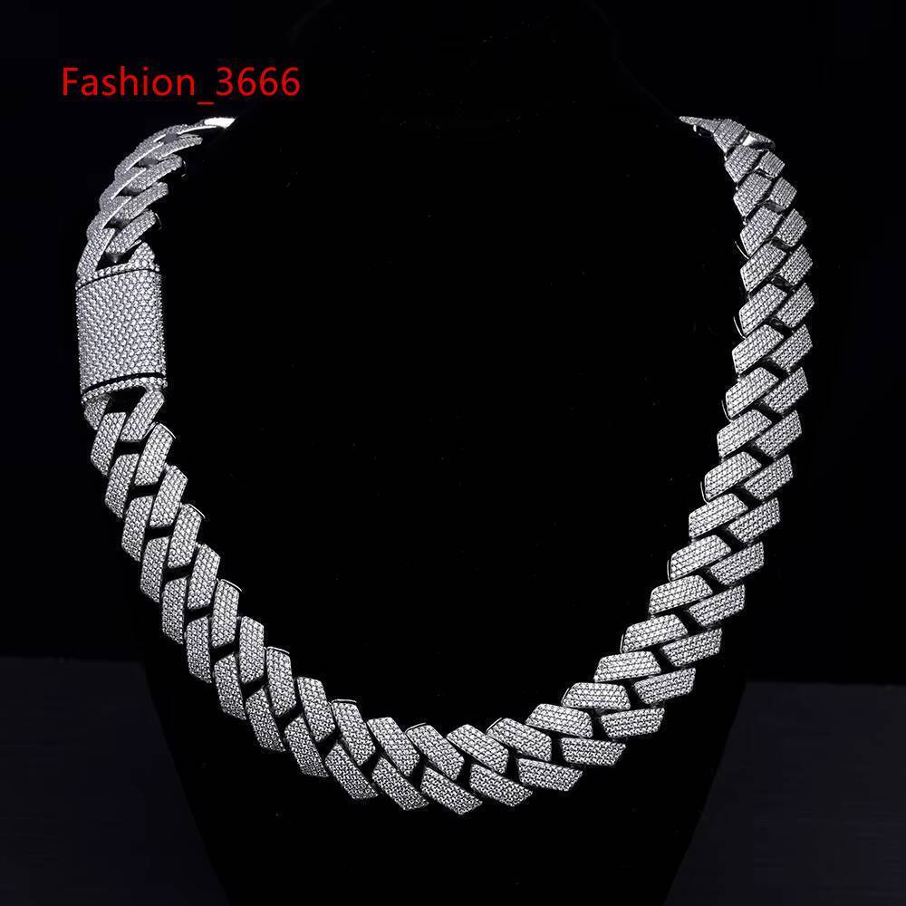 Iced Out Pass Vvs Moissanite Diamond Tester Bling Cuban Link Chain Necklace 925 Sterling Silver Men Hip Hop Cuban Link Chain