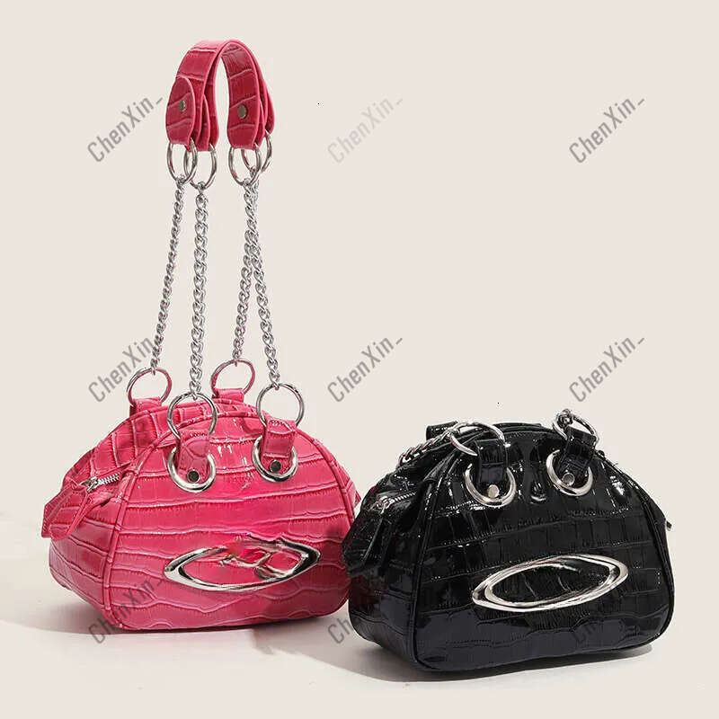 Viviane viviannen vivi Vivienmes Designer saturn Bag with logo Empress Crocodile Pattern Bowling 2025 Spring Summer New Trend Heavy Craft Dark Punk