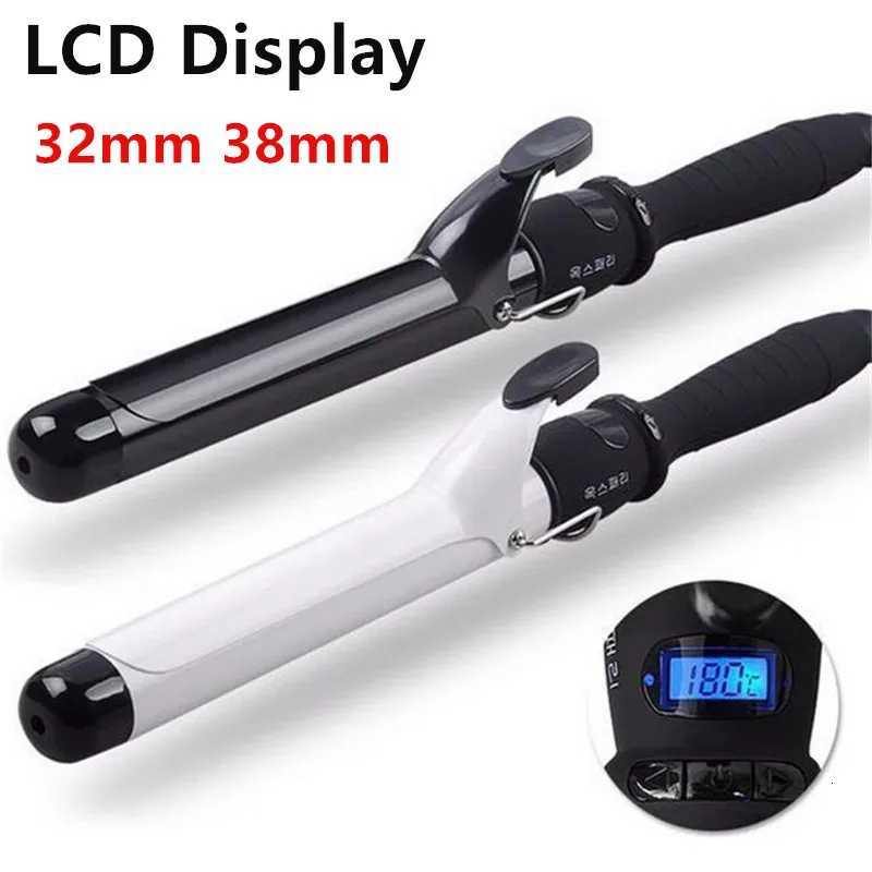 Professional 32mm 38mm LCD Display Hair Curler Adjustment Temperature Hair Curl Irons Curling Wand Roller Hair Styling ToolsT251210-image-1087891965