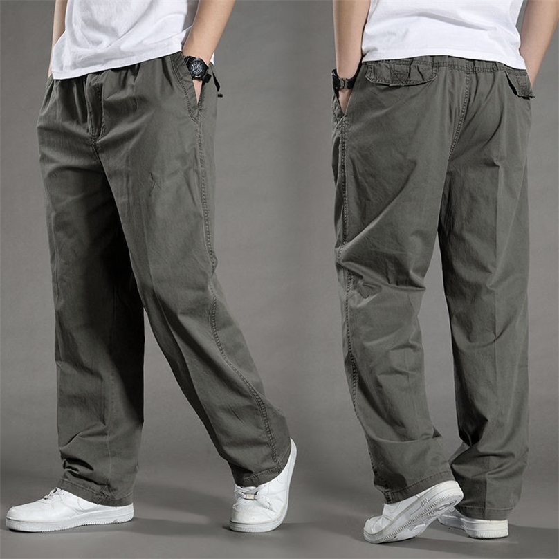 Mens Cargo Pants Cotton Black Work Pants Large Size Summer Casual Climbing Joggers Man Sweatpants Sports Spring Autumn Trousers 251118ww