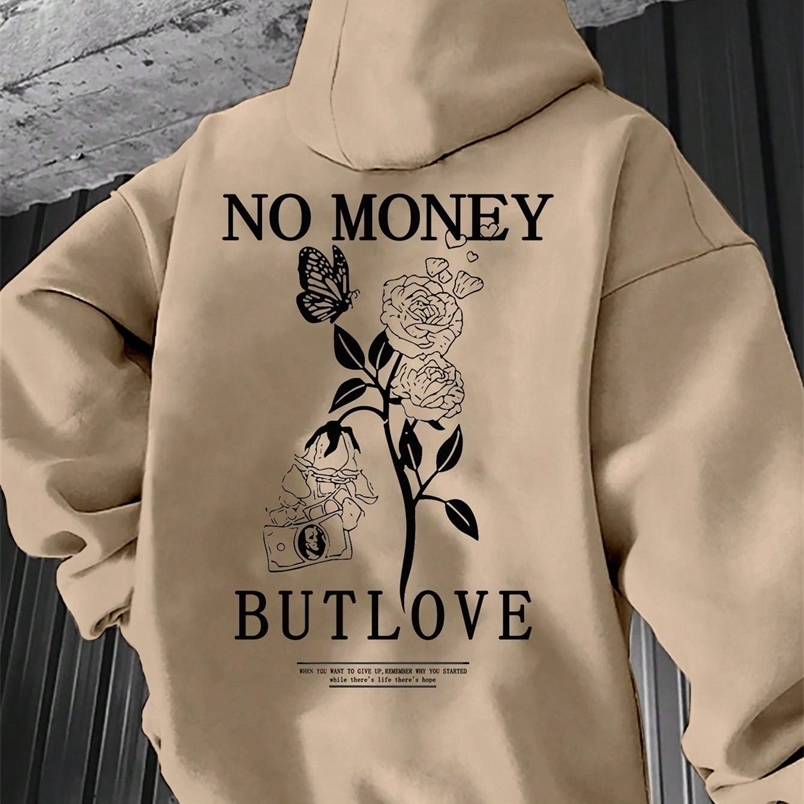 Fashionable Spring and Autumn Couple Style Hoodie Jacket Loose Mens Floral Letter Print Hooded Fleece Sweatshirt S-3XL251129ww