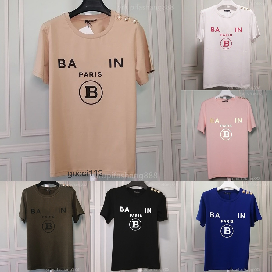 France brand mens t shirt designer women clothing tops summer tshirt breathable Loose femme vetements clo balmains balmainmen balmaain balmainwomen