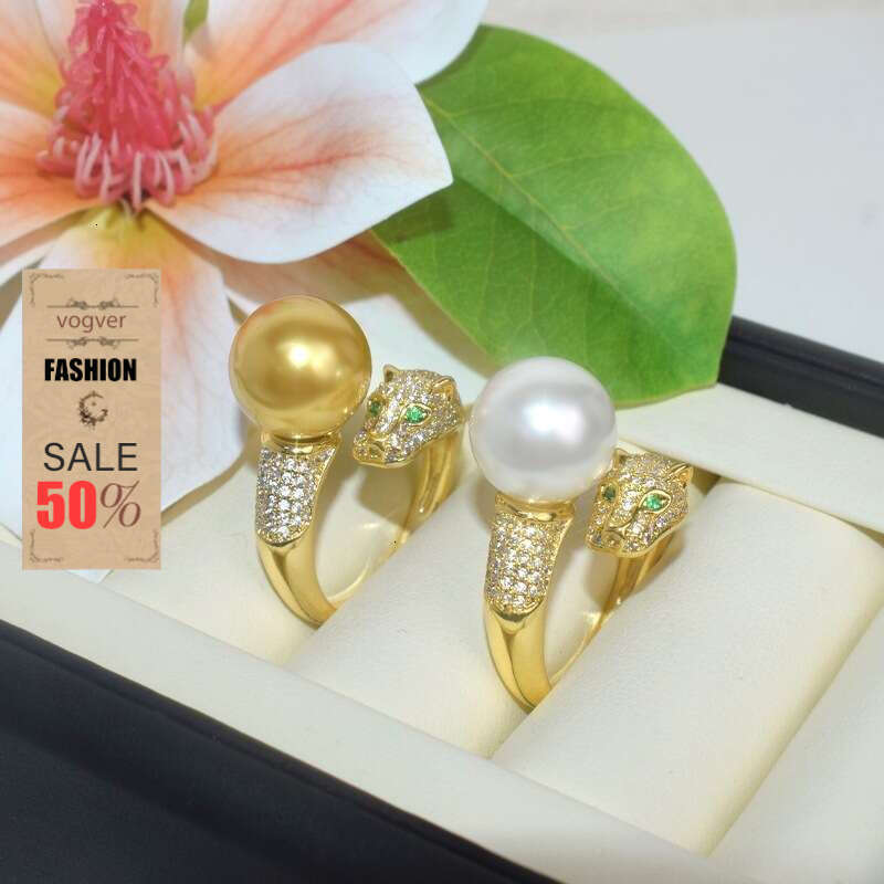 Ring For Women Designer Luxury Head Set Earrings Pendant Card Home Leopard Mother-of-Pearl Gold Pearl Ring