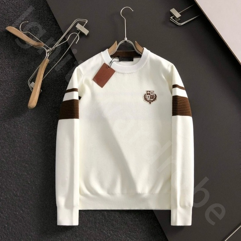 Winter Designer Mens Sweaters Embroidery Casual Fashion Knitted Round Neck Sweater L1289