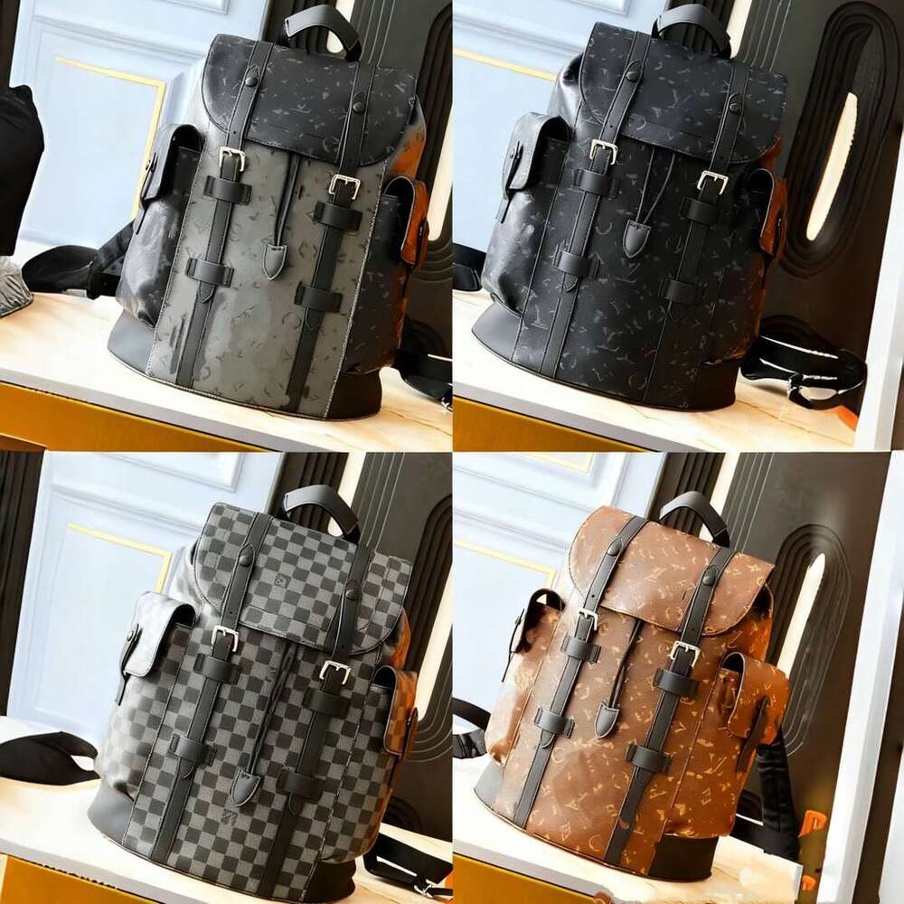 New European and American Style Men's Convertible Large Capacity Backpack Student School Classic Monogram Airport Travel Bag0