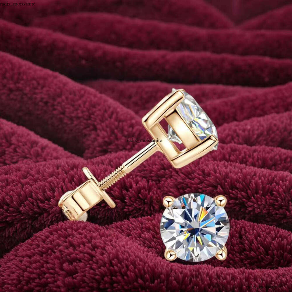 S925 Fine Jewelry Elegant for Women and Men Fashion VVS Moissanite Stud Earrings