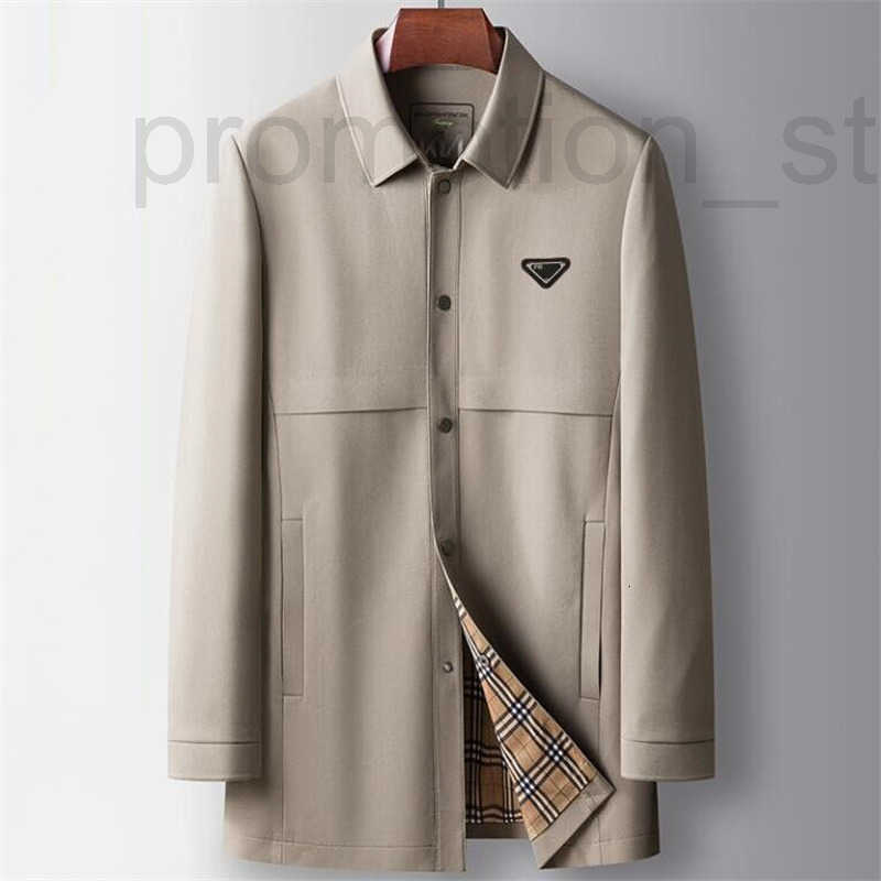 Men's Trench Coats Designer designer New Brand Style Atutumn Winter Long Coat For Men Solid Color Single Breasted Luxury Overcoat Tops Clothing