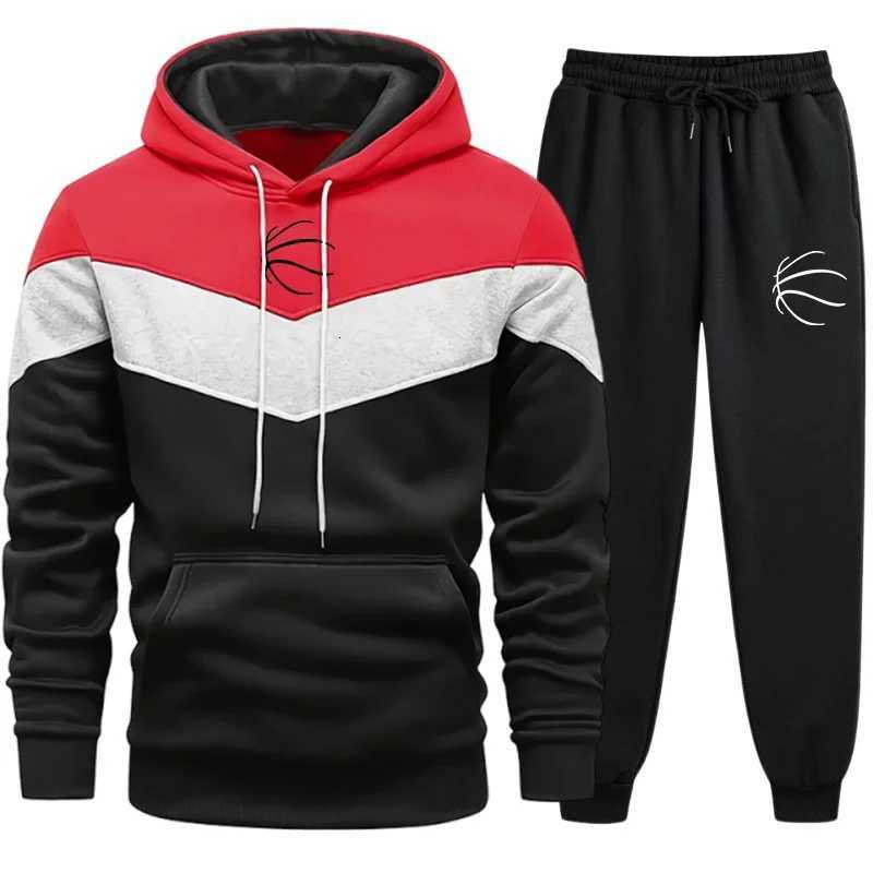 2025 Nuovo arrivo Mens Casual Tuta Felpe con cappuccio e pantaloni da jogging Maschile Moda all'aperto Sport Felpa con cappuccio Tute da basket M251